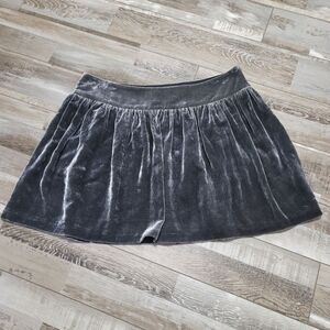 Bird By Juicy Couture Gray Velvet Mini Skirt Size Large